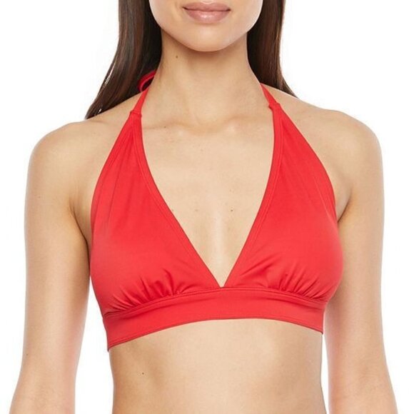 Peyton & Parker Triangle Bikini Swimsuit Top Barbados Cherry Size S - Picture 1 of 10
